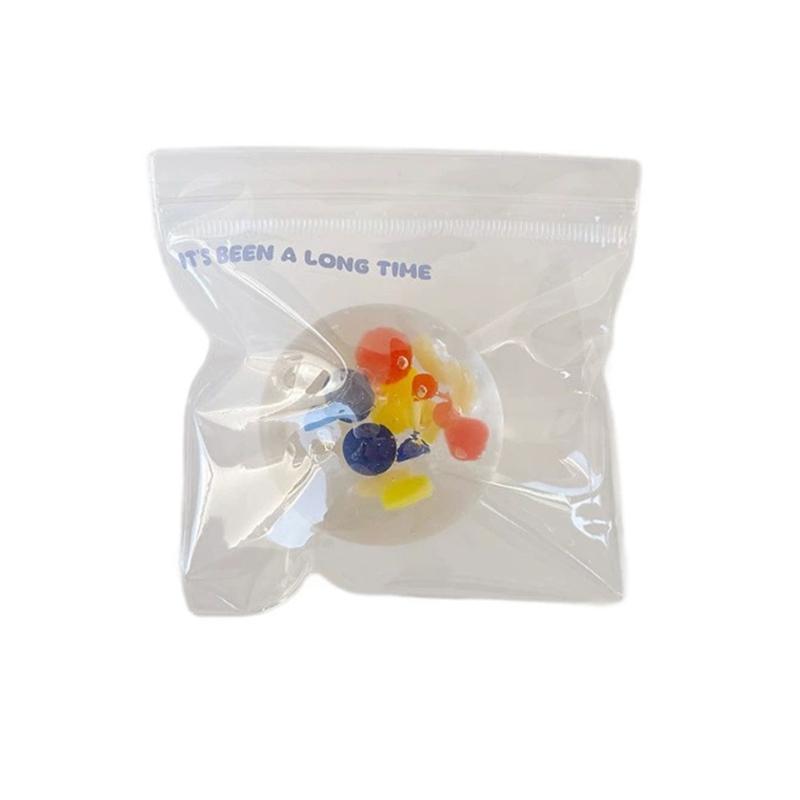 Transparent Maltose Filled Squishy Ball Slow Rising Soft Squeeze Fidget Toy Stress Relief Sensory Decompression Toy Daily Use