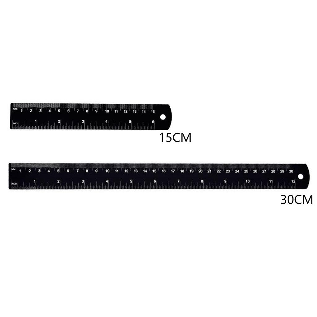 Aluminum Rulers 15/30cm Precision Measurement Tool with Clear Scale Easy To Carry for Students & Drafting Enthusiasts