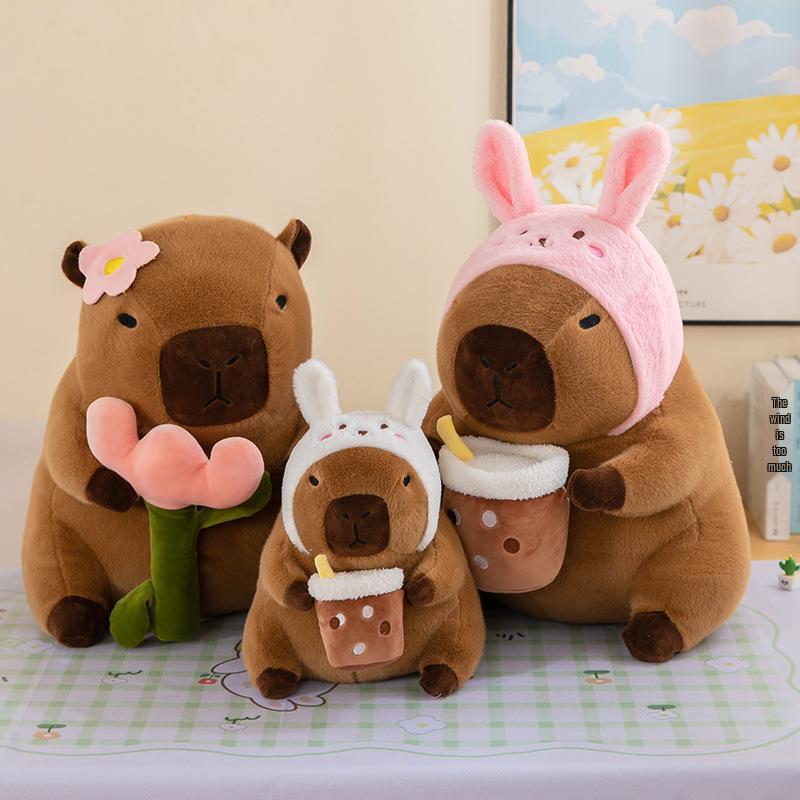 New Capybara Plush Doll: Internet Sensation Milk Tea Capybara for Children's Gift