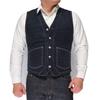 Kojima Jeans Work Made In One Men's Vest, Japan, Wash, RNB-568-Indigo-M