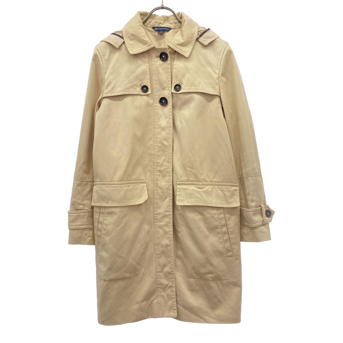 

Brooks Brothers Hooded trench coat light beige Women Used