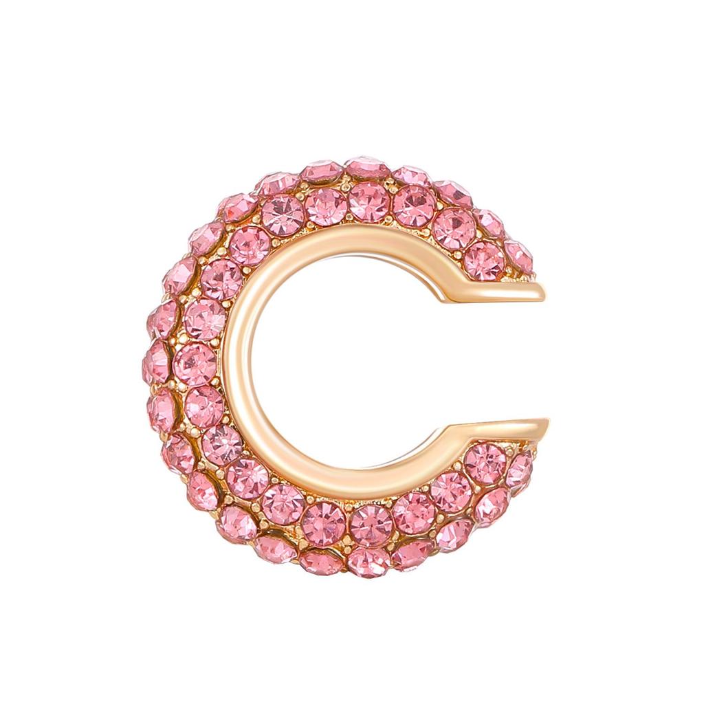 European & American Popular C-shaped Rhinestone Ear Cuff Earrings, No Piercing Needed for Women