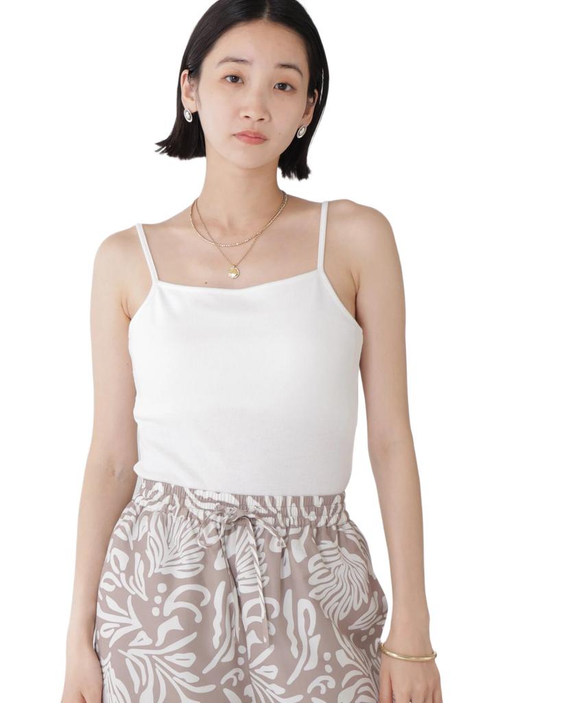 Nano Universe Antibacterial and Camisole with Cooling Size F Women's Odor-Resistant Touch, Cups, 030, White, 673-5224300