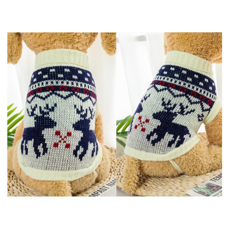 Pulover pentru câini de Crăciun, iarnă, haine calde pentru câini pentru câini de talie mică, pisici, haină tricotată pentru cățeluș, costum buldog francez chihuahua Yorkie