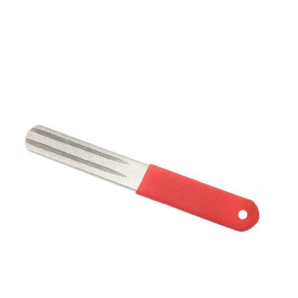 Fishing Hook Sharpening Stone Portable Grinding Tool Fine Medium Grit Fishing Hook Sharpener Diamond File with Keychain