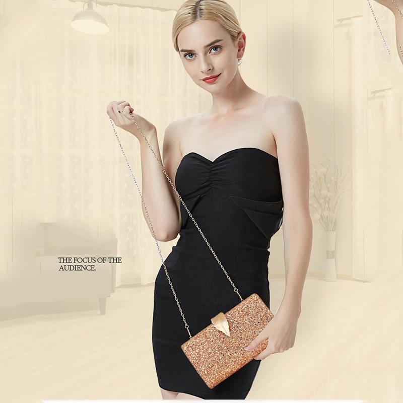SCIOEN Ladies Clutch Pink Gold Wallet Crossbody Bag Women 2019 Metal Leaf Lock Women's Tote