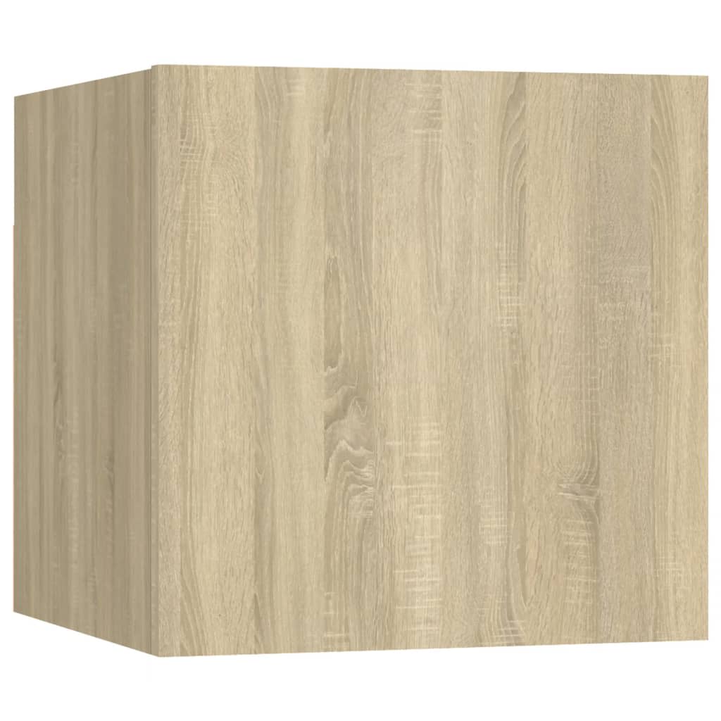 8 piece TV cabinet set in Sonoma oak effect particleboard
