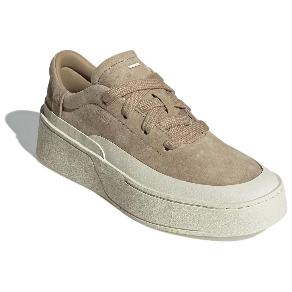 Adidas Labcourt Leather Soft Comfortable Non-Slip Durable Low-Top Skate Shoes Unisex Sneakers Khaki JS0557