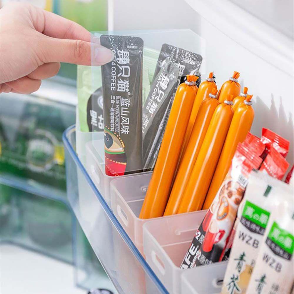 2PCS Refrigerator Organizer Bins Refrigerator Drawer Organizer Transparent Fridge Storage Bin Kitchen Organizers Seasoning Stora