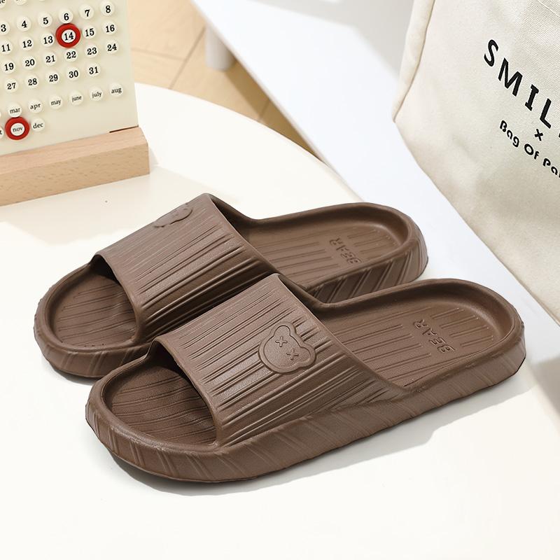 Летние домашние тапочки для женщин, противоскользящие для мужчин и женщин, душевые тапочки из материала ЭВА для гостиничных тапочек 36-37 коричневый