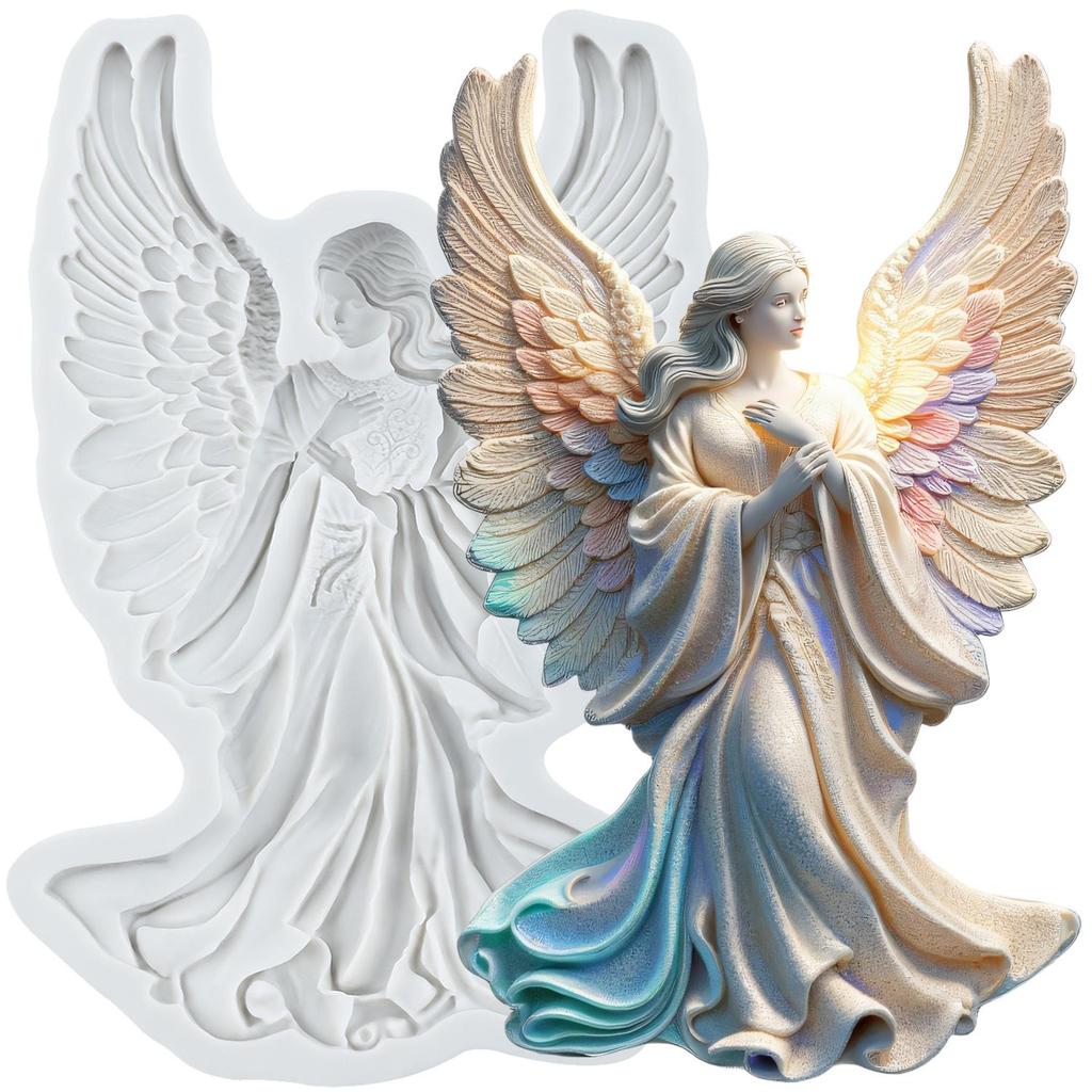 Angel Silicone Mold Angel Fondant Molds Cake Decorating Tools Cupcake Topper Candy Sugar Craft Gum Paste Polymer Clay