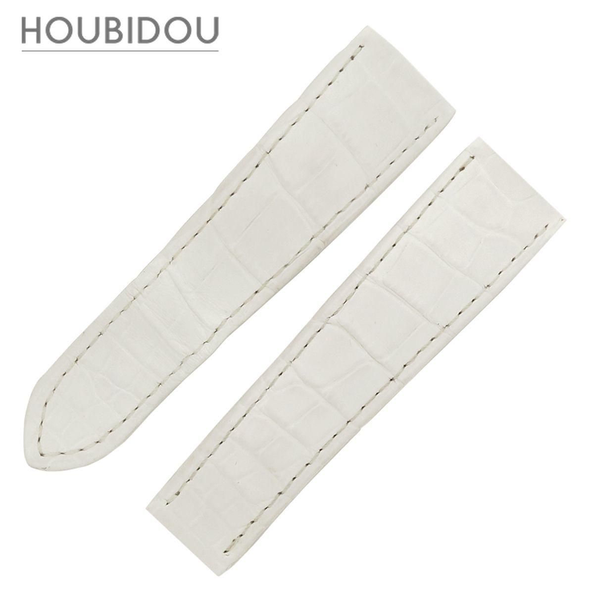 Used Cartier Watch Parts Crocodile White Genuine D Buckle Croco Belt Band Strap 22mm White [Used]