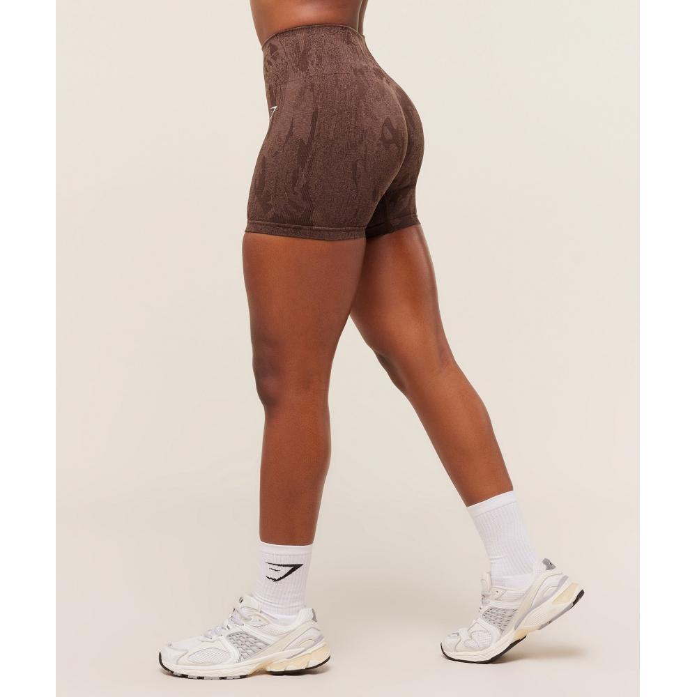 Gymshark Adapt Camo Seamless Shorts Archive Brown Soft Brown B4b9e Nc68