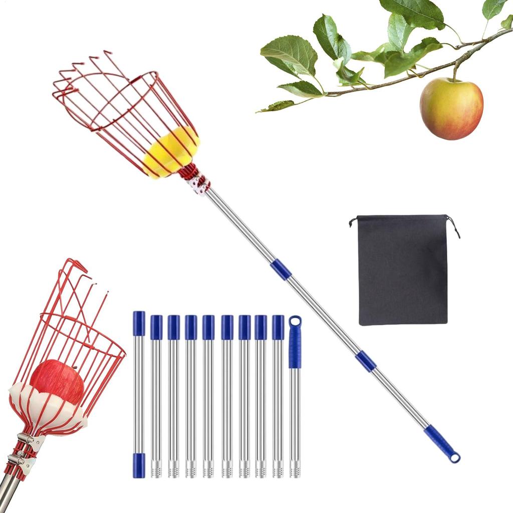 Farm Garden Picking Device Garden Tools Deep Basket Fruit Picker Head Convenient Fruit Catcher Apples Peach Picking