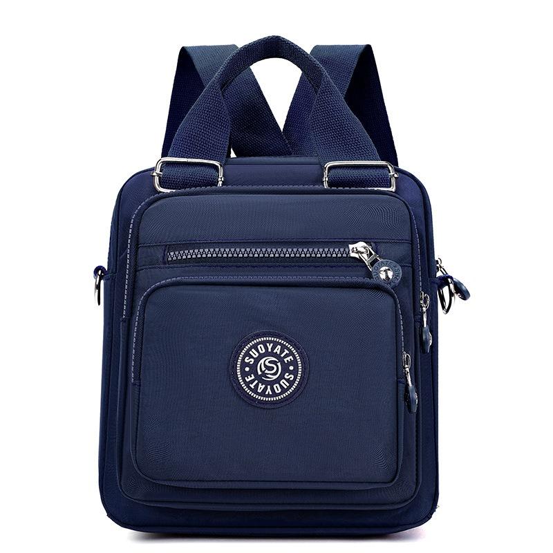 Multifunctional Women's Backpack Lightweight Anti-splashing Nylon Bag Large Capacity Shoulder Messenger Bag Casual Handbag
