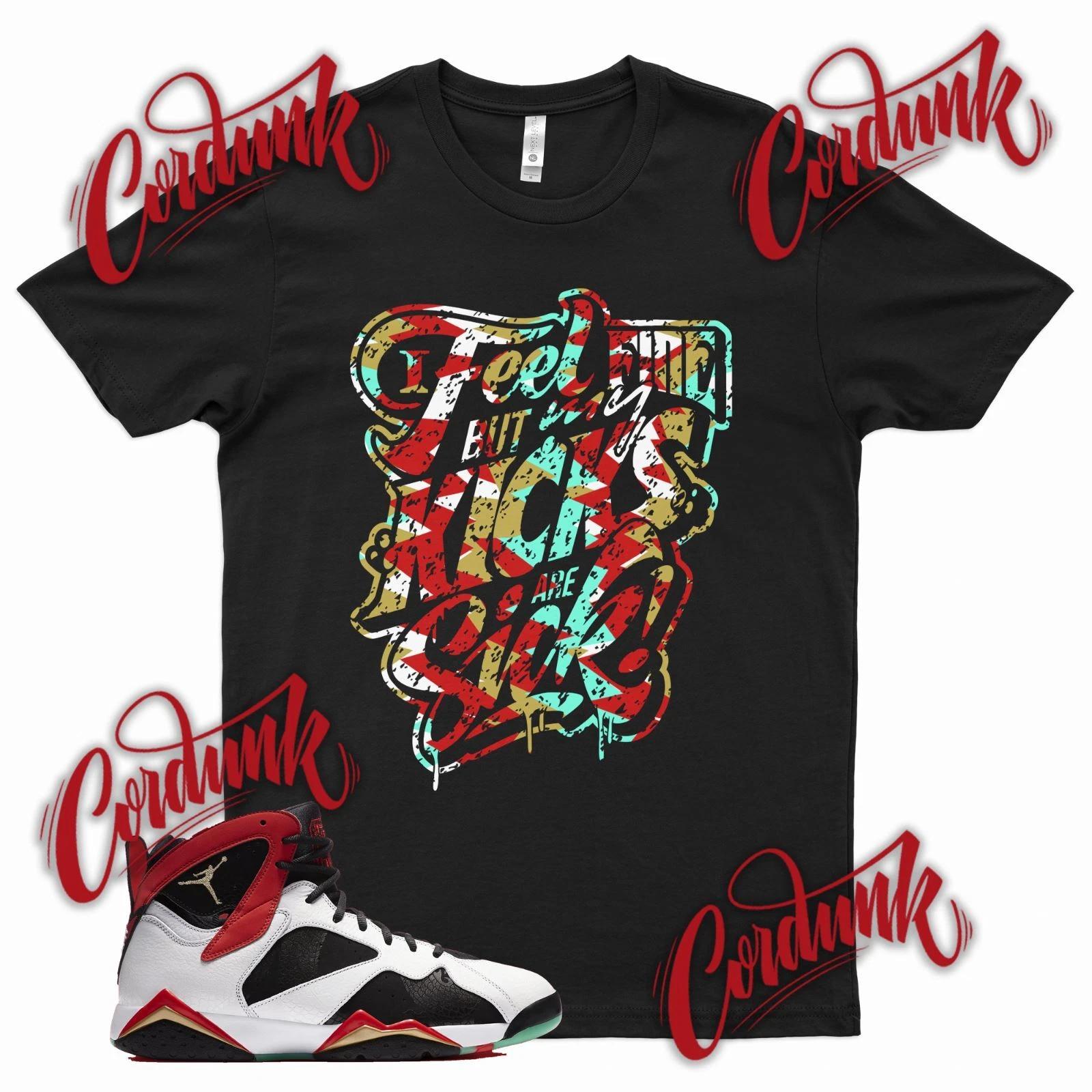 

Черная футболка с принтом SICK KICKS для кроссовок, чтобы сочеталась с J1 7 Greater China CG S