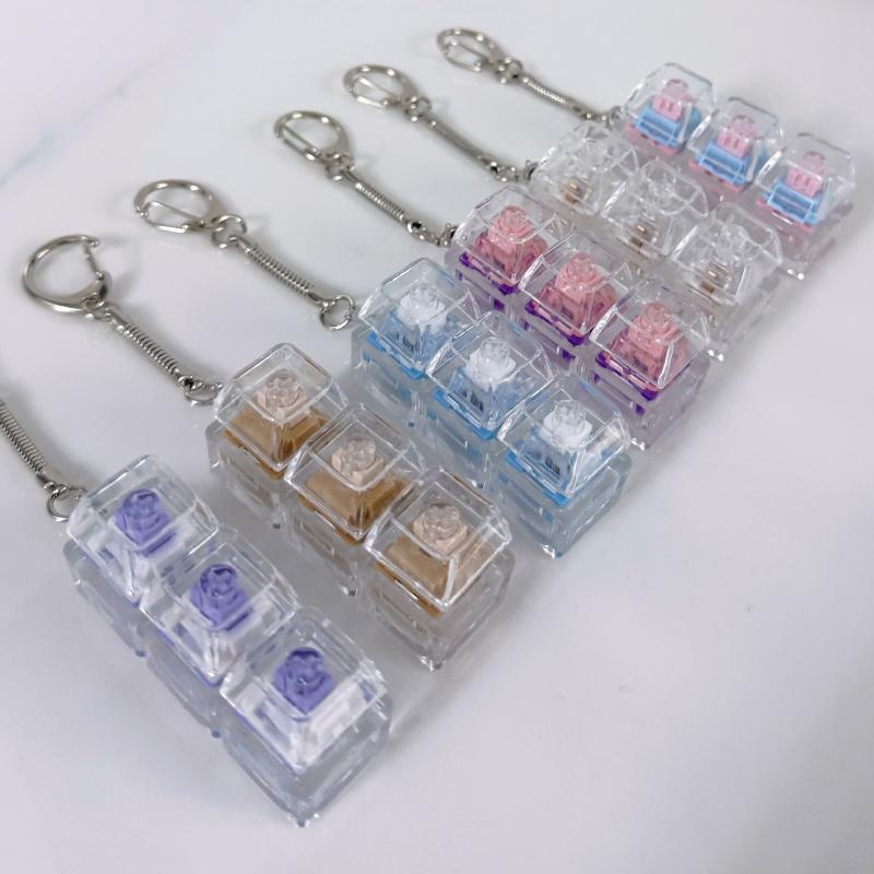 1/2/3/4/9 Tasten Tastatur Spielzeug Tastenkappe Schlüsselanhänger Stressabbau Fingerspitzen Gadget Dekompression Spielzeug Klicker Spielzeug