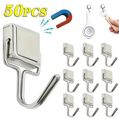 10 pezzi Ganci magnetici resistenti Ganci portaoggetti multiuso Ganci portaoggetti per cucina domestica Ganci portaoggetti per chiavi Ganci portaoggetti per bagno