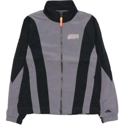Veste Colorblock Zippée à Col Montant avec Broderie Logo pour Homme Vêtement d'Extérieur Gris Noir DQ8034-014