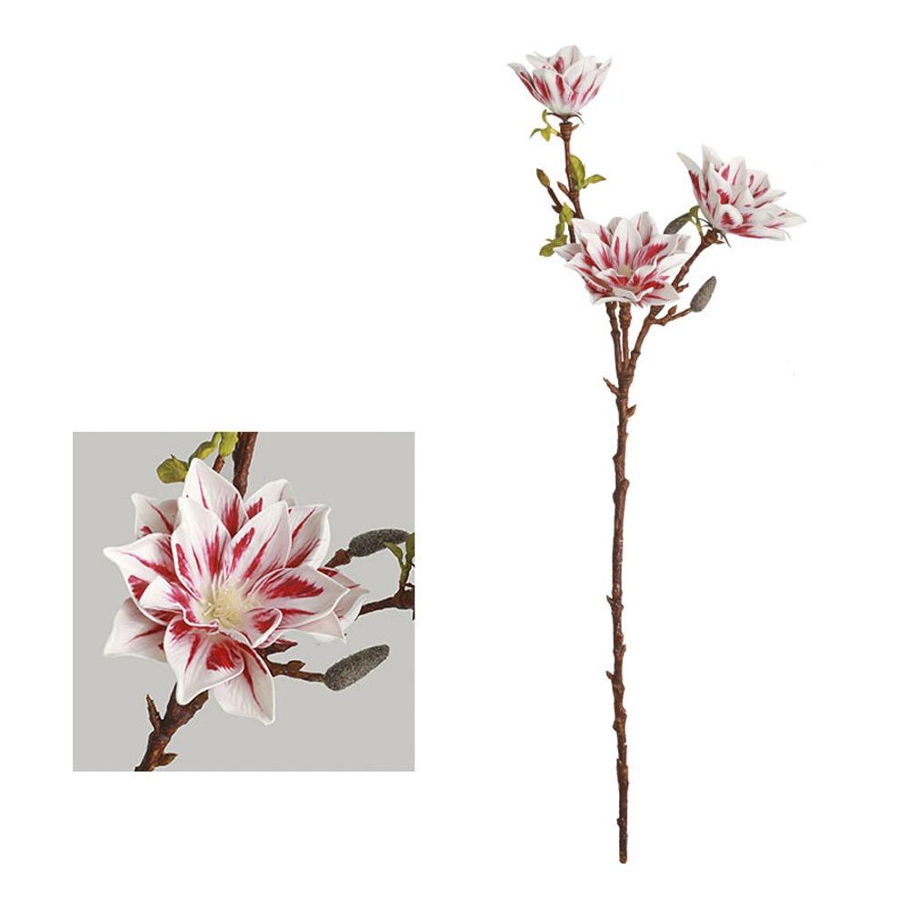 Floral Art Simulation Big Magnolia 3 Heads Artificial Orchid Flowers  Outdoor Garden Decor