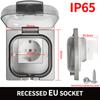 IP65 Waterproof Outdoor Socket, 16A High Power Wall Plate, 250V US/Thai Style 10A Receptacle, Bathroom & Weatherproof Electrical