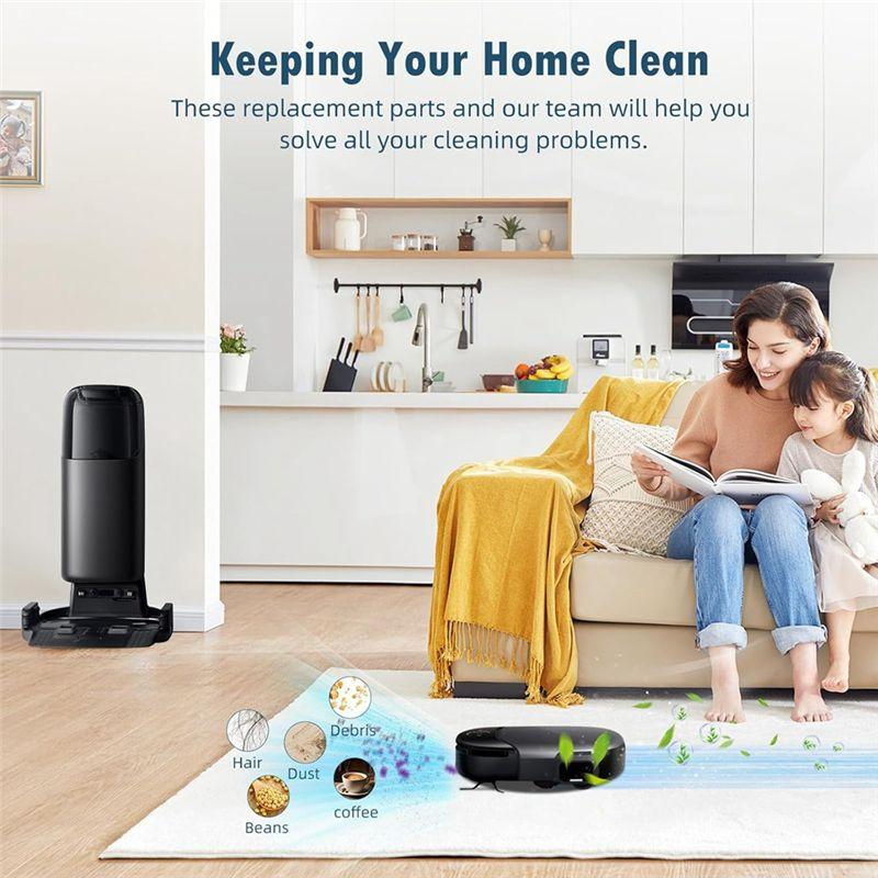 A20F-For Eufy Robot Vacuum Omni S1 Pro,1 Rolling Mops,1 Rolling Brush,4 Dust Bags,4 High-Performance Filters, 4 Side Brushes