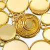 20pcs Gold Color Stainless Steel Cabochon Base Pendant Setting Blank Round Tray for DIY Resin Jewerly Making Findings Wholesale
