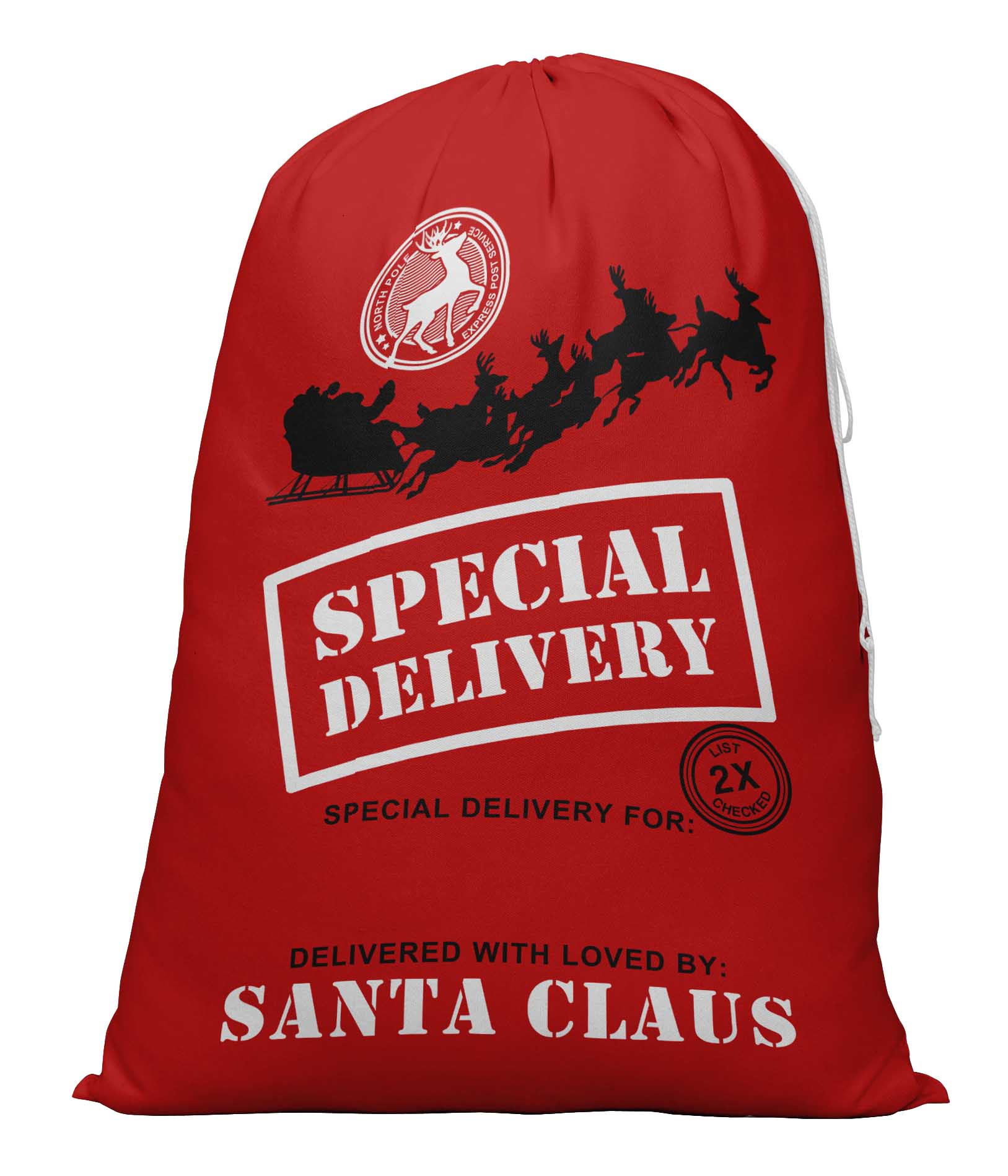 

Printtoo 2 Pcs Santa Gift Sack For Kids Presents Xmas Bag Christmas Sack Personalized Bags Large 27x20 Inch 27 x 20 Inches бежевый