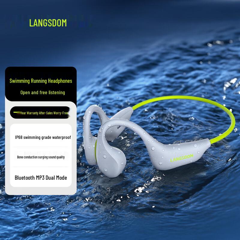 Lanston BE20 Open-Ear Bone Conduction Swimming & Sports Headphones