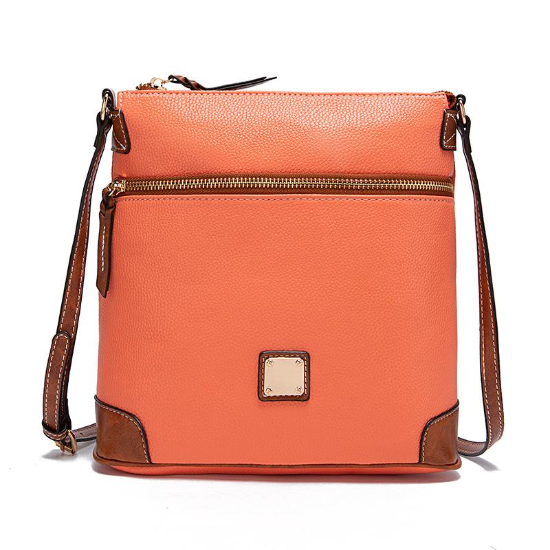 Dámská taška Vintage Pebbled Lychee Grain Textura Crossbody taška Vícebarevná dámská taška