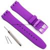 Soft Silicone Bracelet for Swatch 12mm 16mm 17mm 19mm 20mm Colorful Transparent Watchband Watch Strap Replacement with Tool