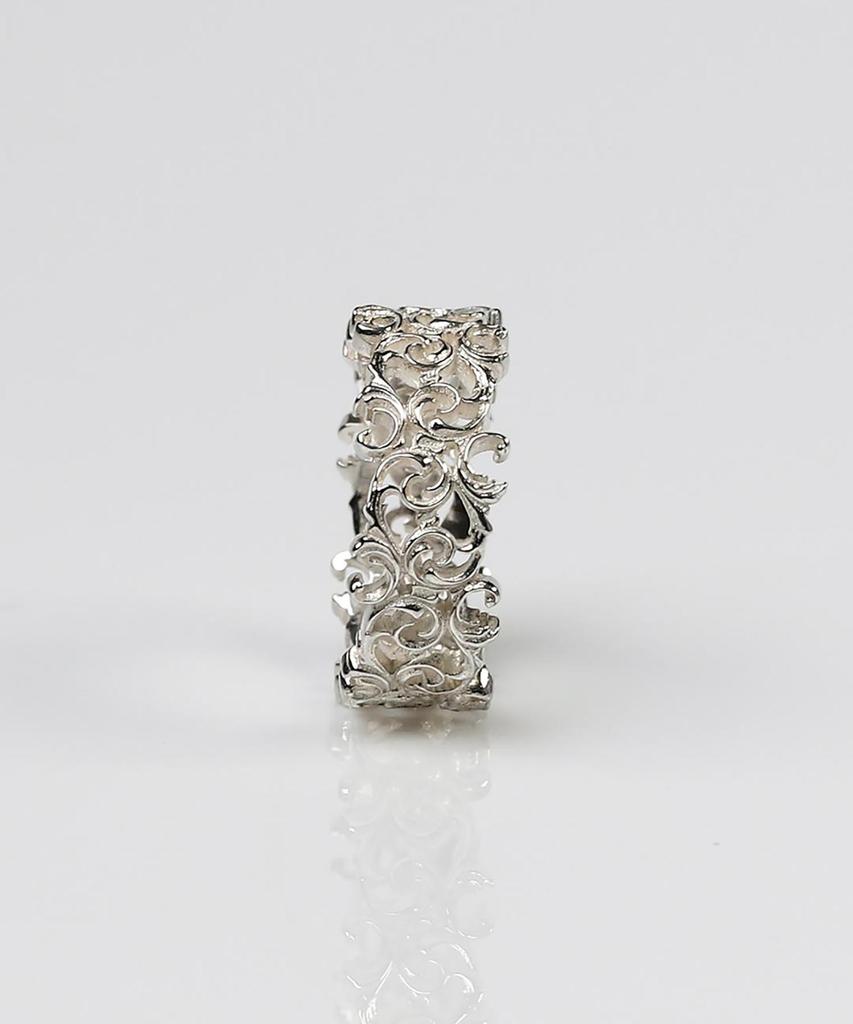 Address669 Baroque Frame Ring #4_Silver