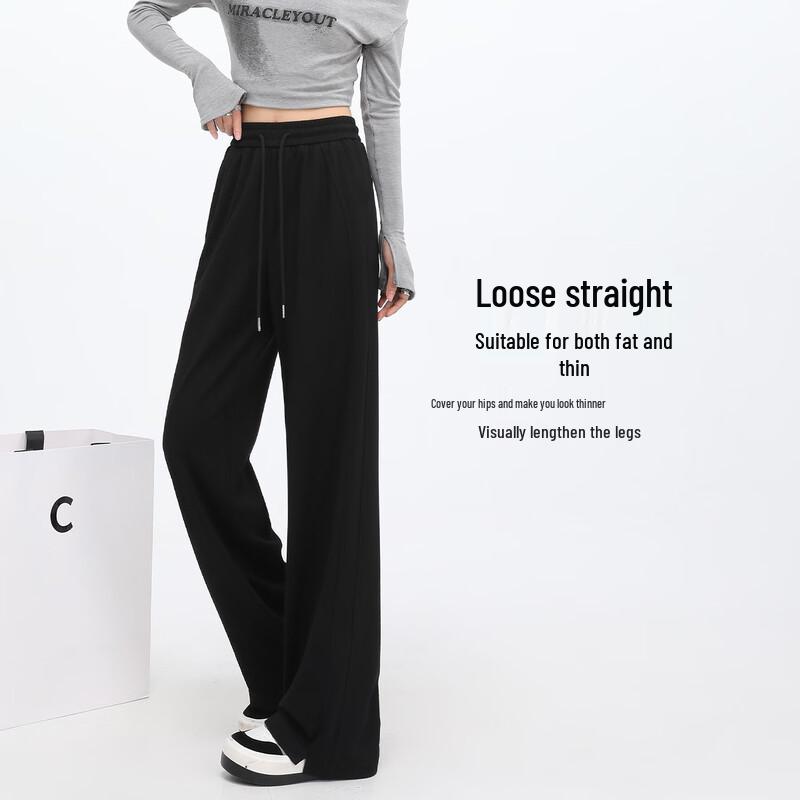 Handu Yishe Women's High-Waist Tapered Wide-Leg Pants