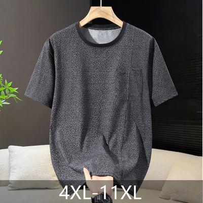 Plus Size 4XL-11XL Fashion Oversized T-shirt Men Tops Short Sleeve Tee Summer Men Clothing