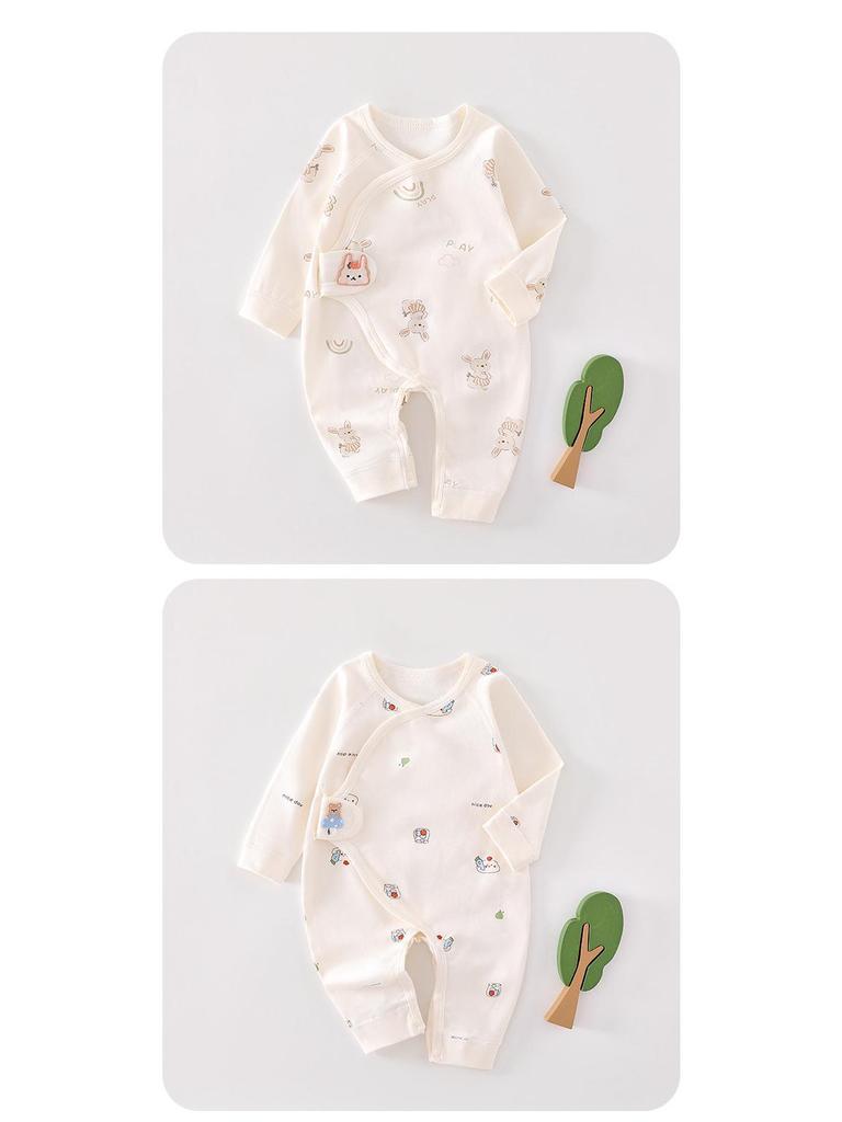 Newborn Pure Cotton Romper: Boneless Crawling Suit for Spring/Autumn