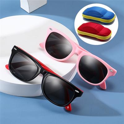 Kids Cartoon Sunglasses Cute Square Frame UV Protection Sun Glasses Boys Girls Retro Outdoor Eyewear Shades