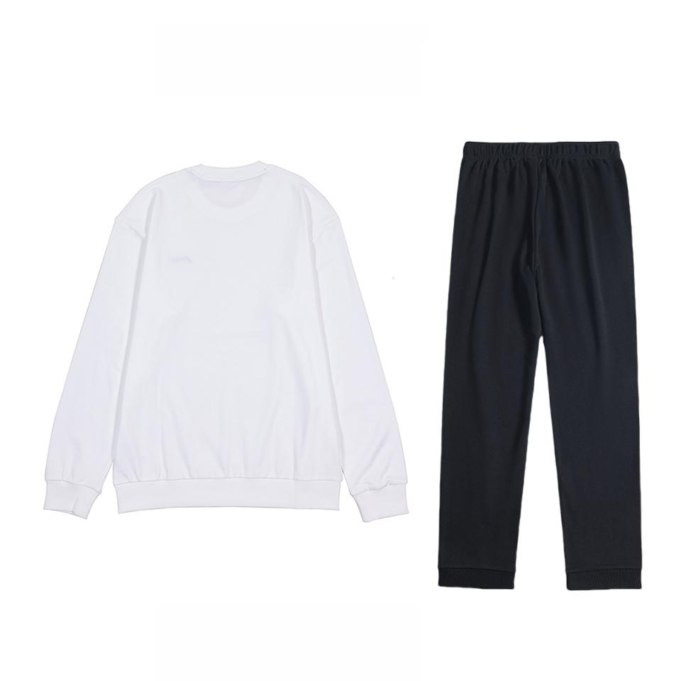Li Ning Minimalist Round Neck Long Sleeve Sweatshirt Comfortable Versatile Drawstring Long Pants Casual Sports Suit Men suit AWDTC73-2+AKLUA73-1