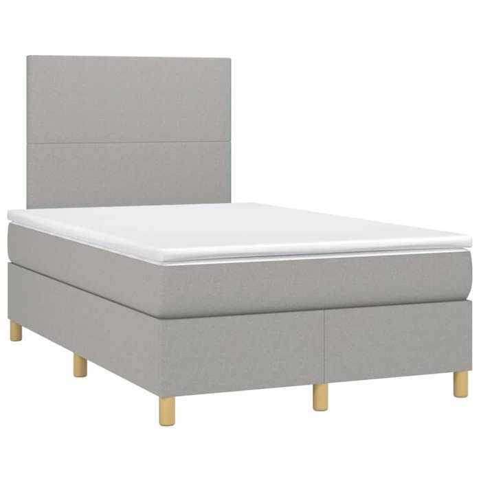 VidaXL Bed Slat Base with Mattress and LED, Upholstered Bed, Double Bed, Adult Bedroom Interior Bed, 3135261