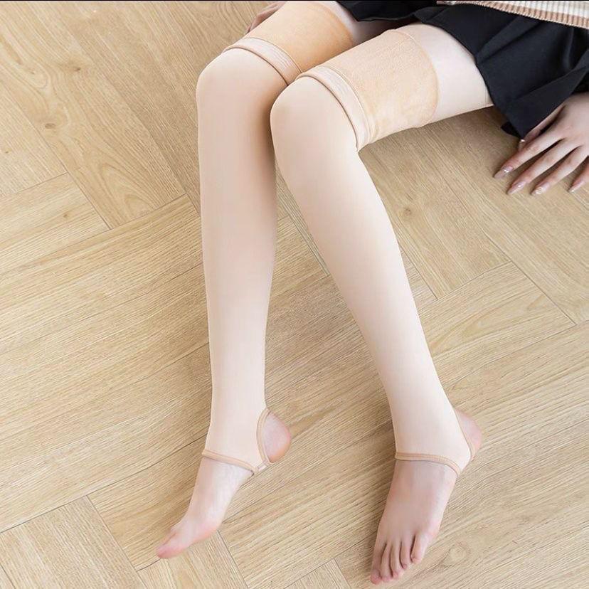 Velvet-Thickened Non-Slip Thigh High Socks for Winter Warmth