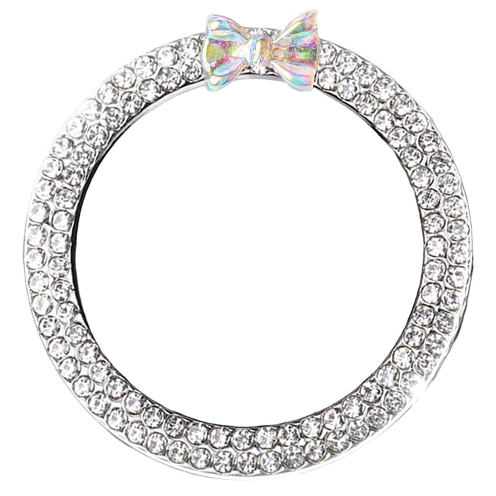 SOUFLY Rhinestone Car Engine Start Stop Decoration Ring, Car Push Start Button Ring -