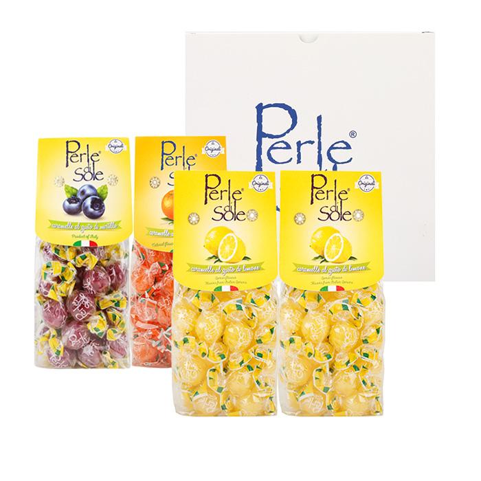 Positano Candy 4-Piece Gift Set (Lemon 2 + Orange 1 + Blueberry 1)