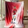 Cristiano Ronaldo Aufdruck Flanelldecke Hautfreundlich Warm Dekorativer Überwurf für Innen Couch Bett Tägliche Nutzung