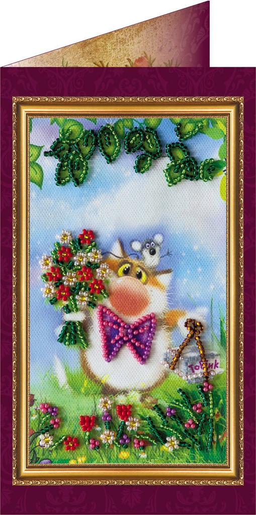 Bead Embroidery Kit Abris Art Postcard Congratulations 140x84mm