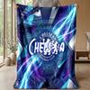 Chelsea FC Theme Blanket Soft Flannel Blanket Plush Throw Blanket Cozy Sofa Bed Blanket for Home Decor