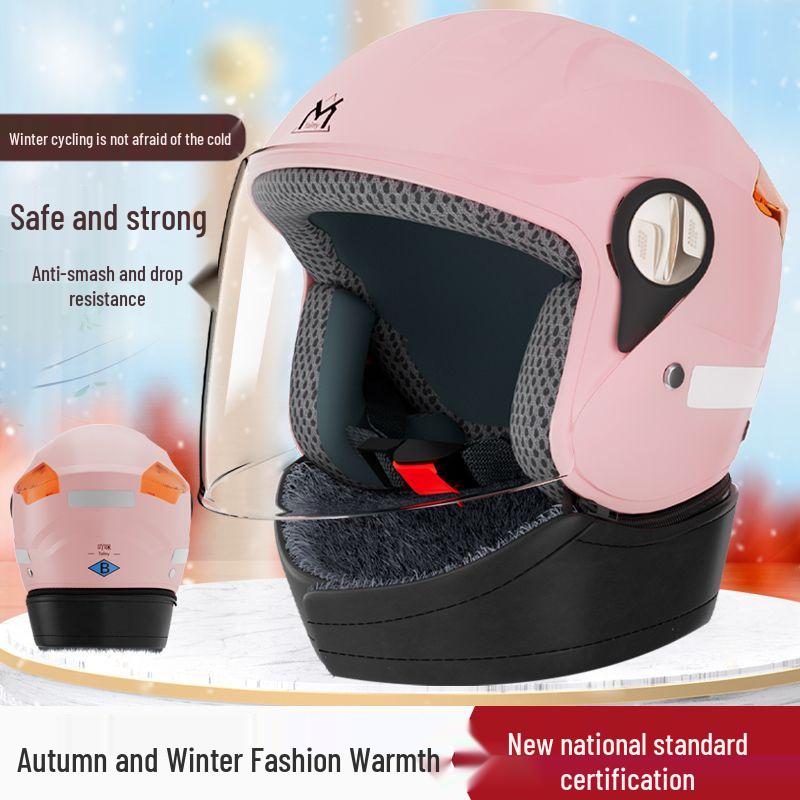 Universal Anti-fog Electric Vehicle Helmet for Men and Women - All-Season, Winter Warmth