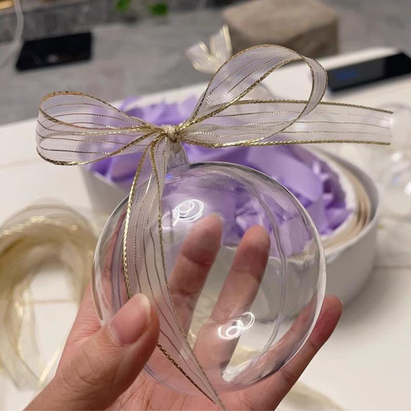 1pc Transparent Plastic Balls for DIY Crafts, 8-20cm, Clear Round Ornament for Home and Festive Decor, Christmas Items