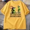 On The Outside I'm Hootin Frog T-shirt Funny Meme T Shirts O Neck Graphic T Shirts Men Clothes Harajuku Short Sleeve Casual Tops