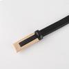 Genuine Leather Black Thin Belt for Women High-end Versatile Dress for Women Suit Waist-hugging Decorative Jeans Small Belt for Women