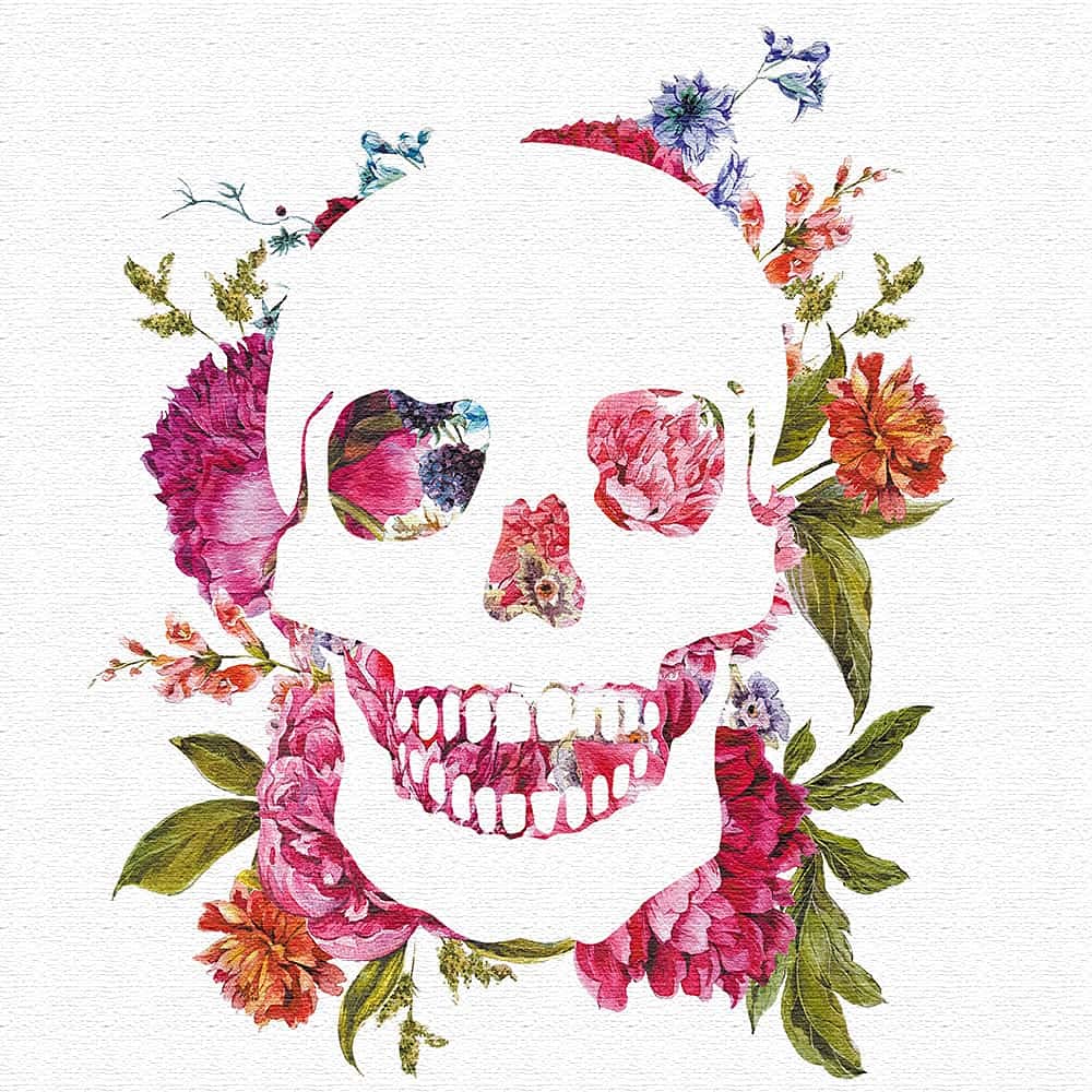 Art Deli Skull Poster 100cm x Made in Lightweight Panel, 100cm, Japan, Fabric, pop-0098-XL