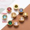 Stainless steel December birthday stone birthday stone small hole beads DIY jewelry accessories necklace